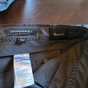 Used Banana Republic Standard Fit Suit Pants, Marzotto Material, Size 34-32, Dar
